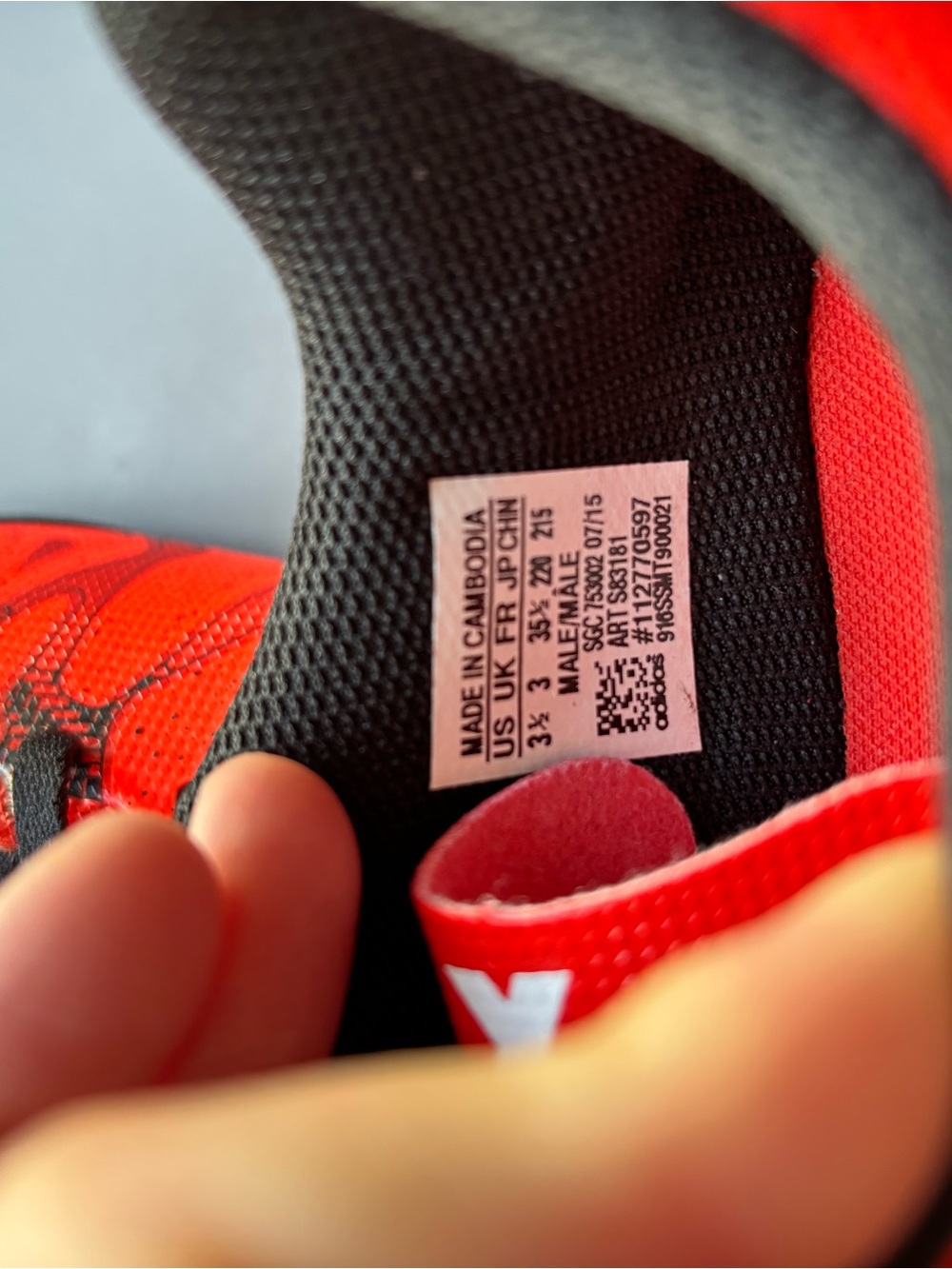 Adidas boys Athletic Lace-Up Shoes in orange and Black cleats - Picture 3 of 3